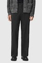 AllSaints spodnie z dodatkiem wełny z elastanem szary M023TD