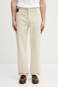 Τζιν παντελόνι Drôle de Monsieur Straight μπεζ J.BP199.CO243.SD
