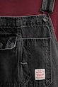 Rifľové nohavice na traky Levi's LOOSE OVERALLS x WORKWEAR 0057W čierna
