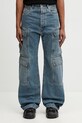 Rick Owens DRKSHDW Double Cargo jeansy relaxed fit męskie niebieski DU01F4361.DWB