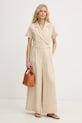 Weekend Max Mara Комбінезон на запах жіночий з льоном OBLATO 2615241012600 бежевий SS26