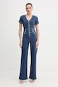 Guess kombinezon jeansowy ALINA z elastanem granatowy W6RD94.D0911