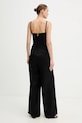 Odzież Karl Lagerfeld kombinezon z dodatkiem lnu TAILORED JUMPSUIT B1W13010 czarny