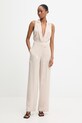Simona Corsellini kombinezon tkanina beżowy P26CPTU00101