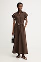 Simona Corsellini kombinezon damski bawełniany P26CPTUC0101 brązowy SS26