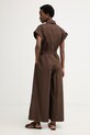 Odzież Simona Corsellini kombinezon damski bawełniany P26CPTUC0101 brązowy