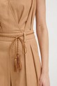 Twinset kombinezon z domieszką lnu 261LB2QDD brązowy
