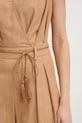 Twinset kombinezon z domieszką lnu 261LB2QDD brązowy