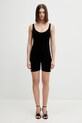 VETEMENTS kombinezon welurowy Push-up Romper okrągły czarny WE76BD411B