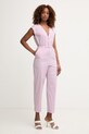 Patrizia Pepe kombinezon damski z bawełną 2T0100.A743 różowy SS26