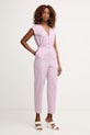 Patrizia Pepe kombinezon damski z bawełną 2T0100.A743 różowy SS26