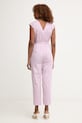 Odzież Patrizia Pepe kombinezon damski z bawełną 2T0100.A743 różowy