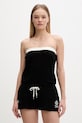 Juicy Couture ολόσωμη φόρμα χωρίς μανίκια γυναικεία APPLIQUE ROMPER μαύρο JCWFP126316