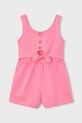 Mayoral kombinezon bawełniany dziecięcy bawełna różowy 3889.6L.Mini.PPY2
