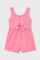 Mayoral kombinezon bawełniany dziecięcy bawełna różowy 3889.6L.Mini.PPY2