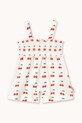Tinycottons rampers bawełniany niemowlęcy CHERRIES ONE-PIECE biały SS26.021