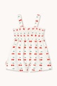 Tinycottons rampers bawełniany niemowlęcy CHERRIES ONE-PIECE SS26.021 biały SS26