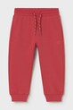 Mayoral spodnie dresowe dziecięce z elastanem czerwony 711.3E.Baby.PPY2