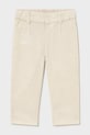 Mayoral spodnie z domieszką lnu dziecięce tkanina beżowy 1517.3B.Baby.PPY2