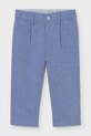 Mayoral spodnie z domieszką lnu dziecięce 1517.3B.Baby.PPY2 niebieski SS26