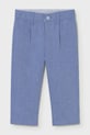 Mayoral spodnie z domieszką lnu dziecięce 1517.3B.Baby.PPY2 niebieski SS26