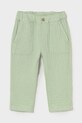 Mayoral spodnie bawełniane niemowlęce bawełna zielony 1521.3C.Baby.PPY2