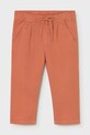 Mayoral spodnie z domieszką lnu niemowlęce tkanina pomarańczowy 1523.3C.Baby.PPY2