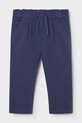 Mayoral spodnie z domieszką lnu niemowlęce tkanina granatowy 1523.3C.Baby.PPY2