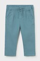 Hlače iz mešanice lanu za dojenčke Mayoral Tkanina modra 1523.3C.Baby.PPY2