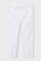 Mayoral spodnie z domieszką lnu dziecięce tkanina biały 3574.5B.Mini.PPY2