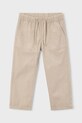 Mayoral spodnie z dodatkiem lnu dziecięce z elastanem beżowy 3575.5C.Mini.PPY2