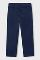 Mayoral spodnie dziecięce z dodatkiem lnu tkanina granatowy 3576.5C.Mini.PPY2