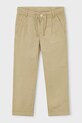 Mayoral spodnie dziecięce z dodatkiem lnu tkanina beżowy 3576.5C.Mini.PPY2