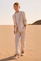 Mayoral pantaloni con aggiunta di lino bambino/a tessuto beige 6562.7A.Junior.PPY2