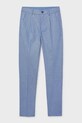 Mayoral spodnie z domieszką lnu dziecięce 6562.7A.Junior.PPY2 niebieski SS26