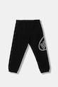 Diesel spodnie dresowe bawełniane dziecięce PCIRCLE TROUSERS J02661.0GEAD czarny SS26