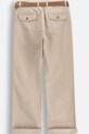 Coccodrillo Chino hlače otroške z lanom WC6119101EJB bež SS26