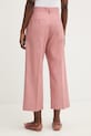 Oblačila Hlače z dodatkom lanu Weekend Max Mara ZIRCONE 2615131052600 roza