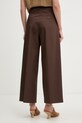 Odzież Weekend Max Mara spodnie damskie bawełniane z elastanem BELLICO 2615131072600 brązowy