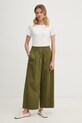 Weekend Max Mara spodnie damskie bawełniane GOLFO 2615131102600 zielony SS26