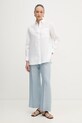 Weekend Max Mara spodnie damskie lniane MALIZIA 2615131112600 niebieski SS26