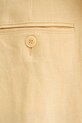 Weekend Max Mara spodnie damskie lniane MALIZIA żółty 2615131112600