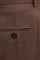 Weekend Max Mara spodnie damskie lniane MALIZIA brązowy 2615131112600