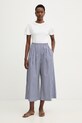 Weekend Max Mara spodnie bawełniane OTTONE 2615131122600 niebieski SS26