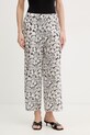 Weekend Max Mara spodnie jedwabne NIRVANA tkanina biały 2615131132600