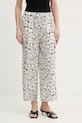 Weekend Max Mara spodnie jedwabne NIRVANA tkanina biały 2615131132600