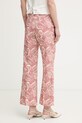 Odzież Weekend Max Mara spodnie damskie bawełniane z elastanem ONDE 2615131162600 różowy