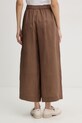 Odzież MM by Max Mara spodnie lniane CANNETI 2616131028600 brązowy