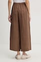 Odzież MM by Max Mara spodnie lniane CANNETI 2616131028600 brązowy