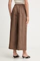 Oblečenie MM by Max Mara nohavice dámske ľanové CANNETI 2616131028600 hnedá